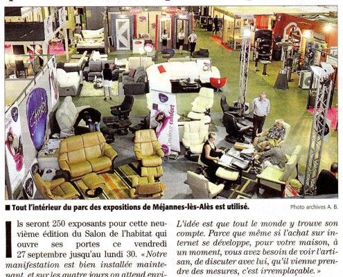 Article Salon de l'habitat - Source Midi Libre - Septembre 2013